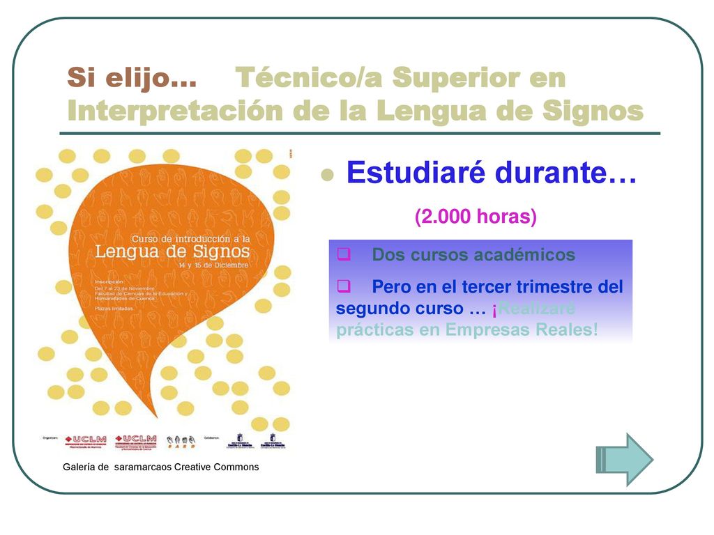 Si elijo… Técnico/a Superior en Interpretación de la Lengua de Signos