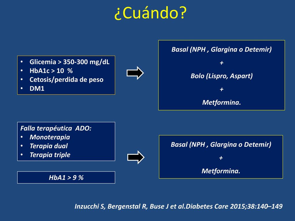 Basal (NPH , Glargina o Detemir) Basal (NPH , Glargina o Detemir)