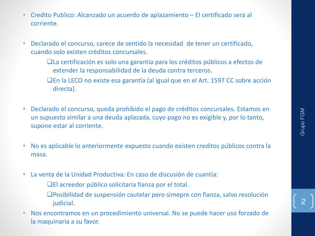 La venta de la Unidad Productiva: En caso de discusión de cuantía:
