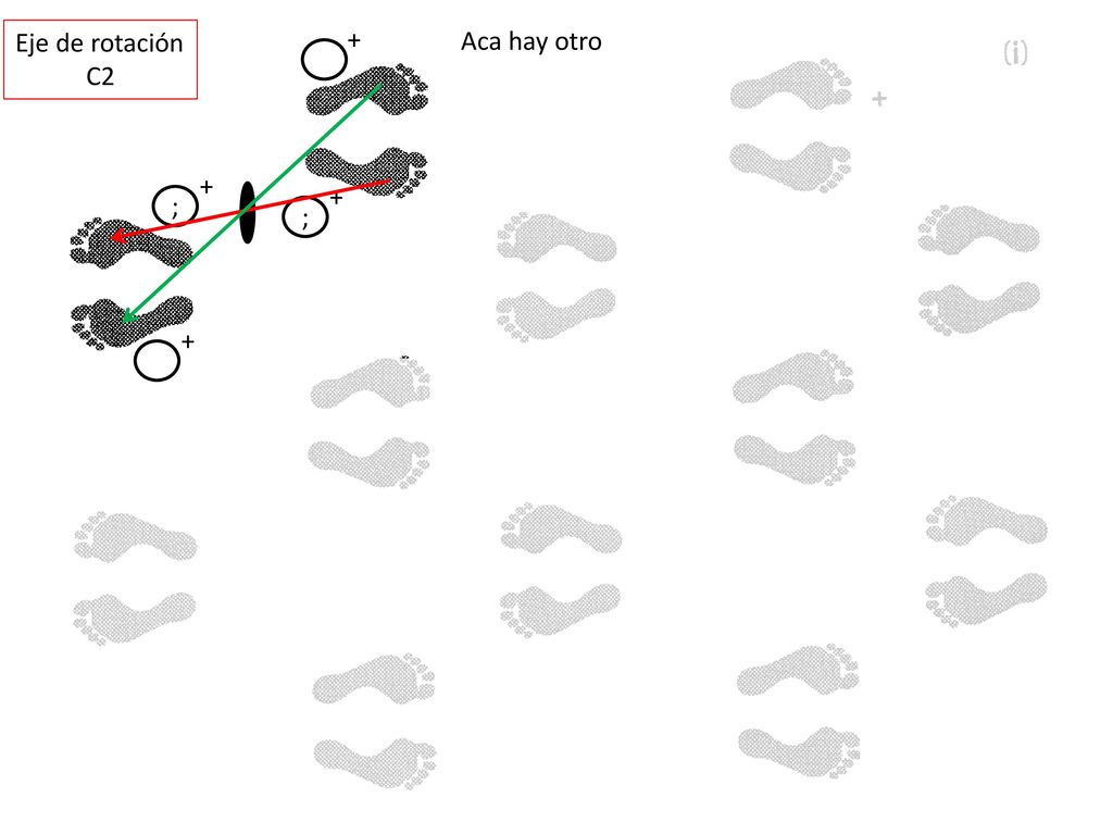 Eje de rotación C2 + Aca hay otro + + ; ; +
