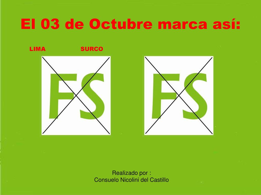 El 03 de Octubre marca así: