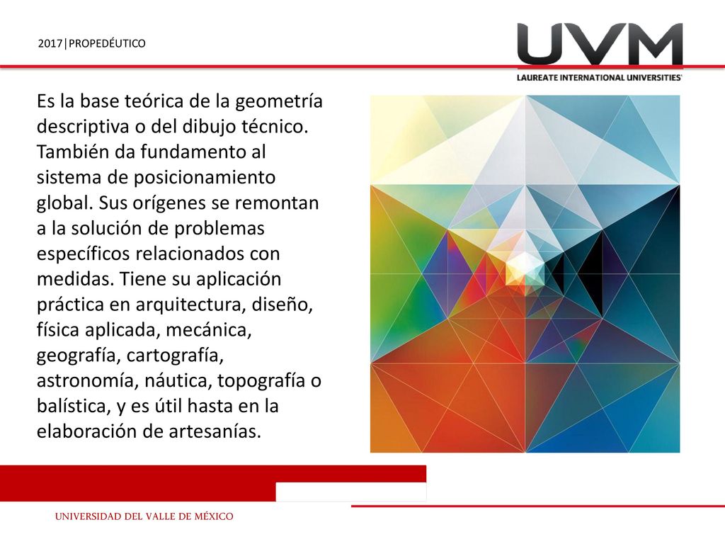 Es la base teórica de la geometría descriptiva o del dibujo técnico