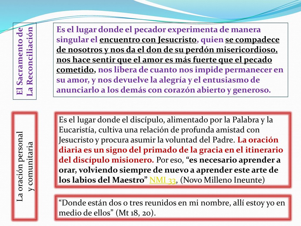 Es el lugar donde el pecador experimenta de manera singular el encuentro con Jesucristo, quien se compadece de nosotros y nos da el don de su perdón misericordioso, nos hace sentir que el amor es más fuerte que el pecado cometido, nos libera de cuanto nos impide permanecer en su amor, y nos devuelve la alegría y el entusiasmo de anunciarlo a los demás con corazón abierto y generoso.