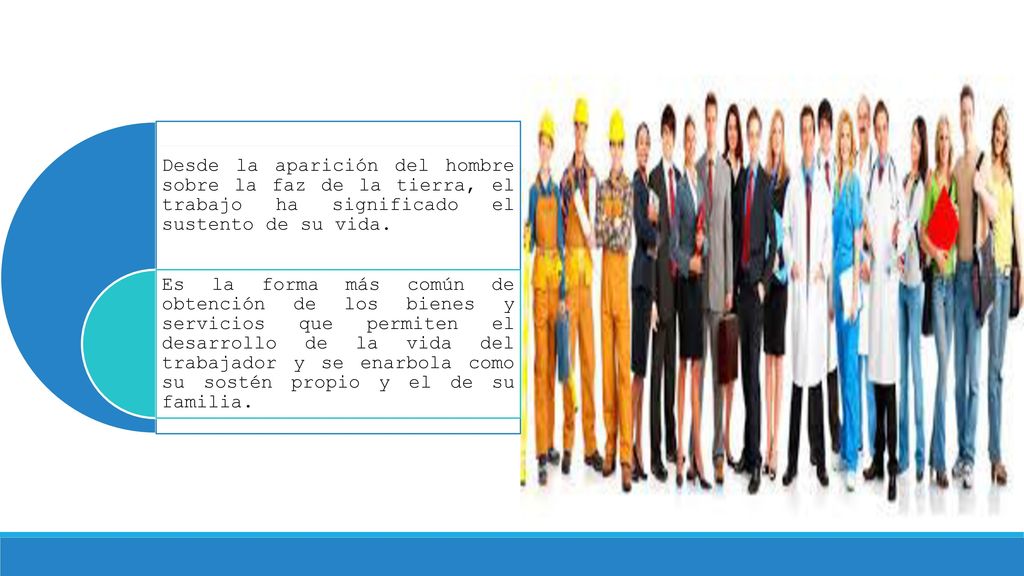 Desde la aparición del hombre sobre la faz de la tierra, el trabajo ha significado el sustento de su vida.