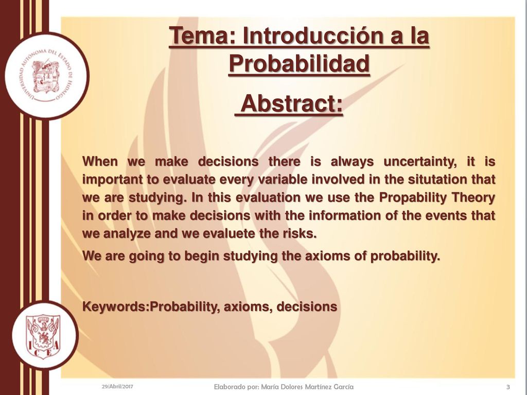Tema: Introducción a la Probabilidad