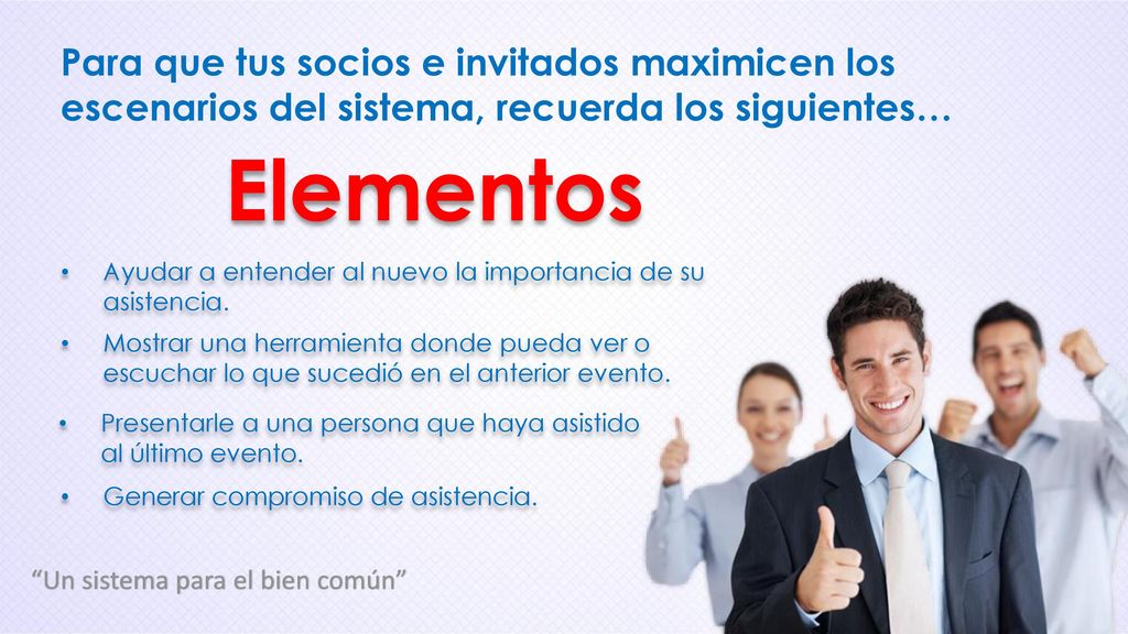 Para que tus socios e invitados maximicen los escenarios del sistema, recuerda los siguientes…