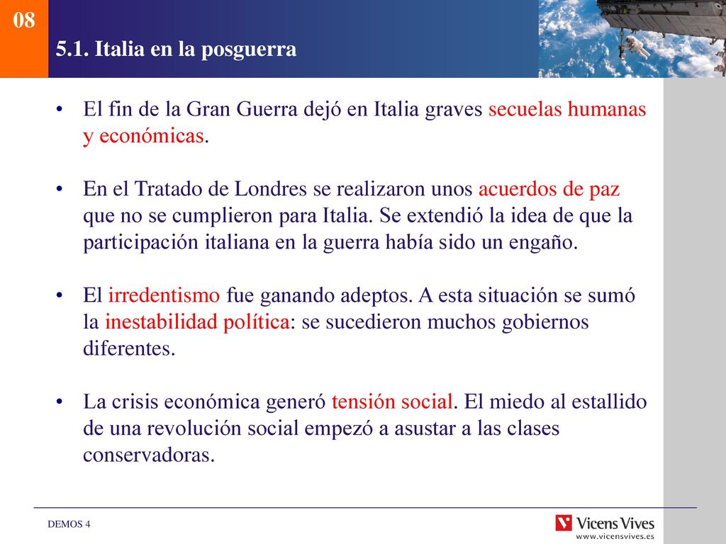 Italia en la posguerra. El fin de la Gran Guerra dejó en Italia graves secuelas humanas y económicas.