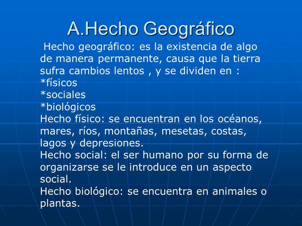 A.Hecho Geográfico