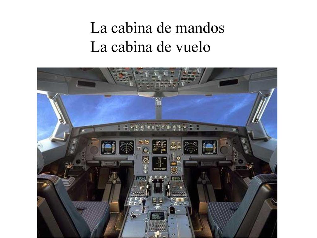 La cabina de mandos La cabina de vuelo the cockpit