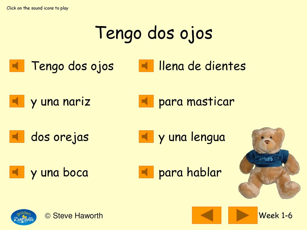 Tengo dos ojos Tengo dos ojos llena de dientes y una nariz