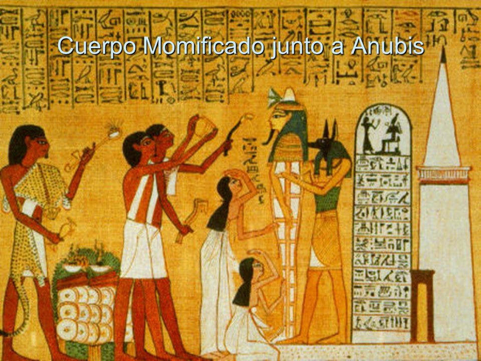 Cuerpo Momificado junto a Anubis