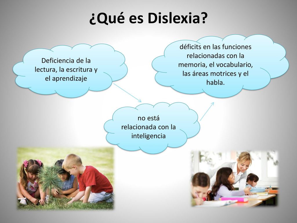 ¿Qué es Dislexia déficits en las funciones relacionadas con la memoria, el vocabulario, las áreas motrices y el habla.