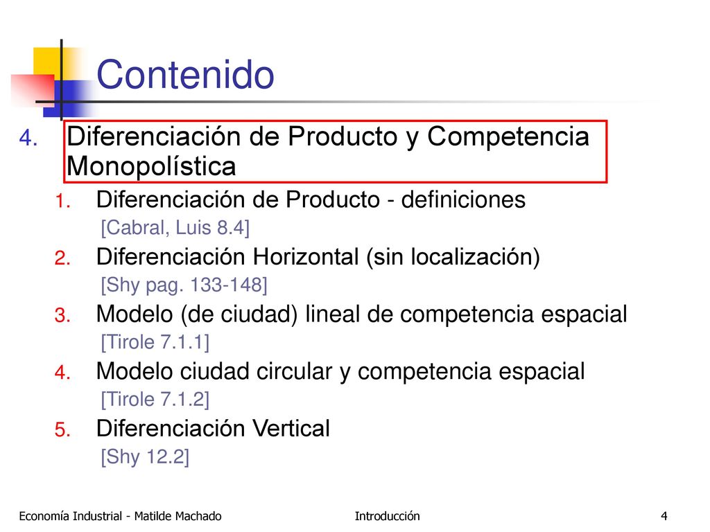 Contenido Diferenciación de Producto y Competencia Monopolística
