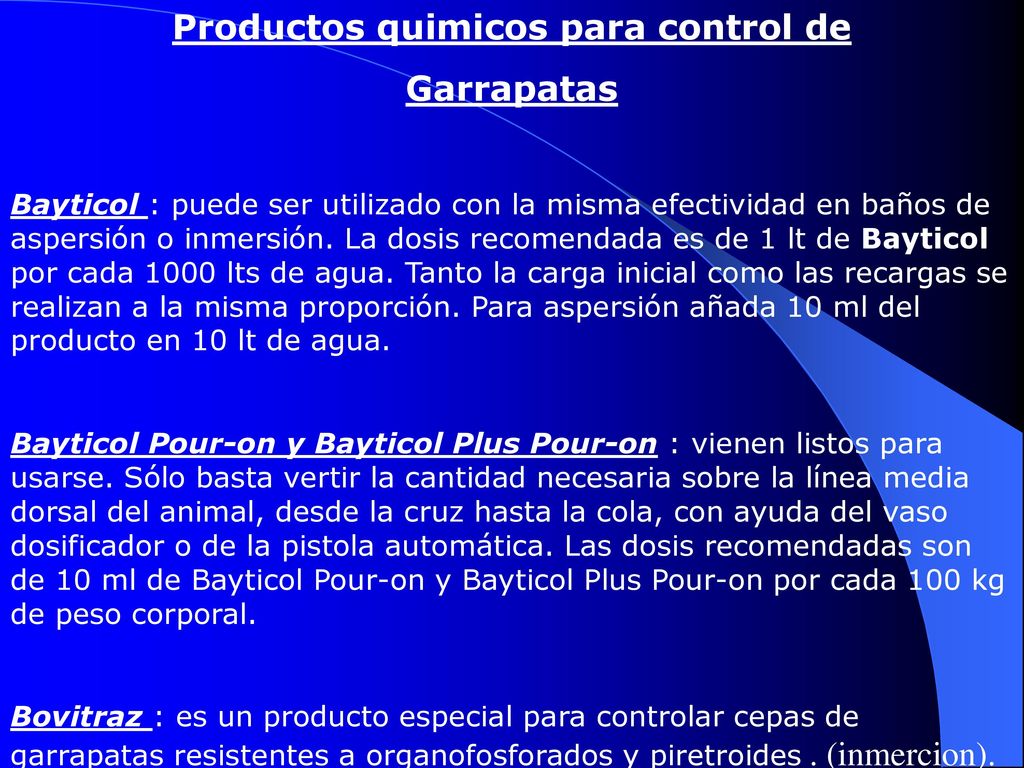 Productos quimicos para control de