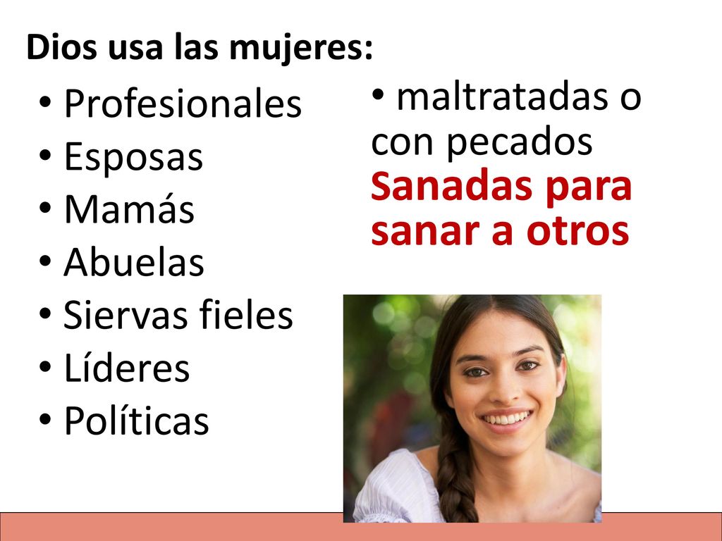 maltratadas o con pecados Sanadas para sanar a otros Esposas Mamás