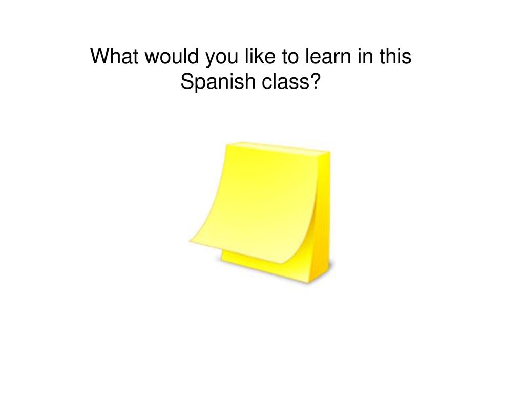 What would you like to learn in this Spanish class