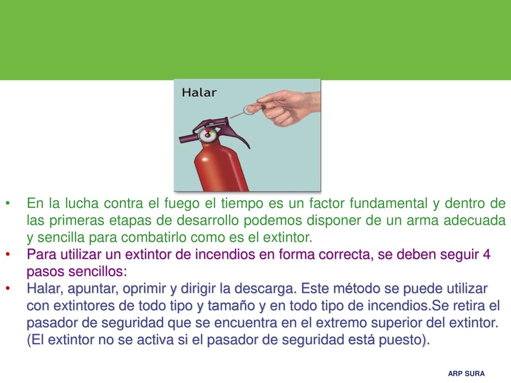 En la lucha contra el fuego el tiempo es un factor fundamental y dentro de las primeras etapas de desarrollo podemos disponer de un arma adecuada y sencilla para combatirlo como es el extintor.