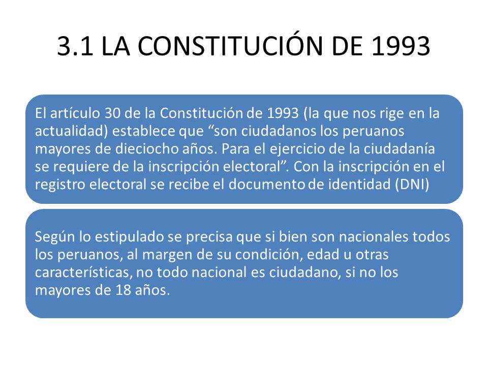 3.1 LA CONSTITUCIÓN DE 1993