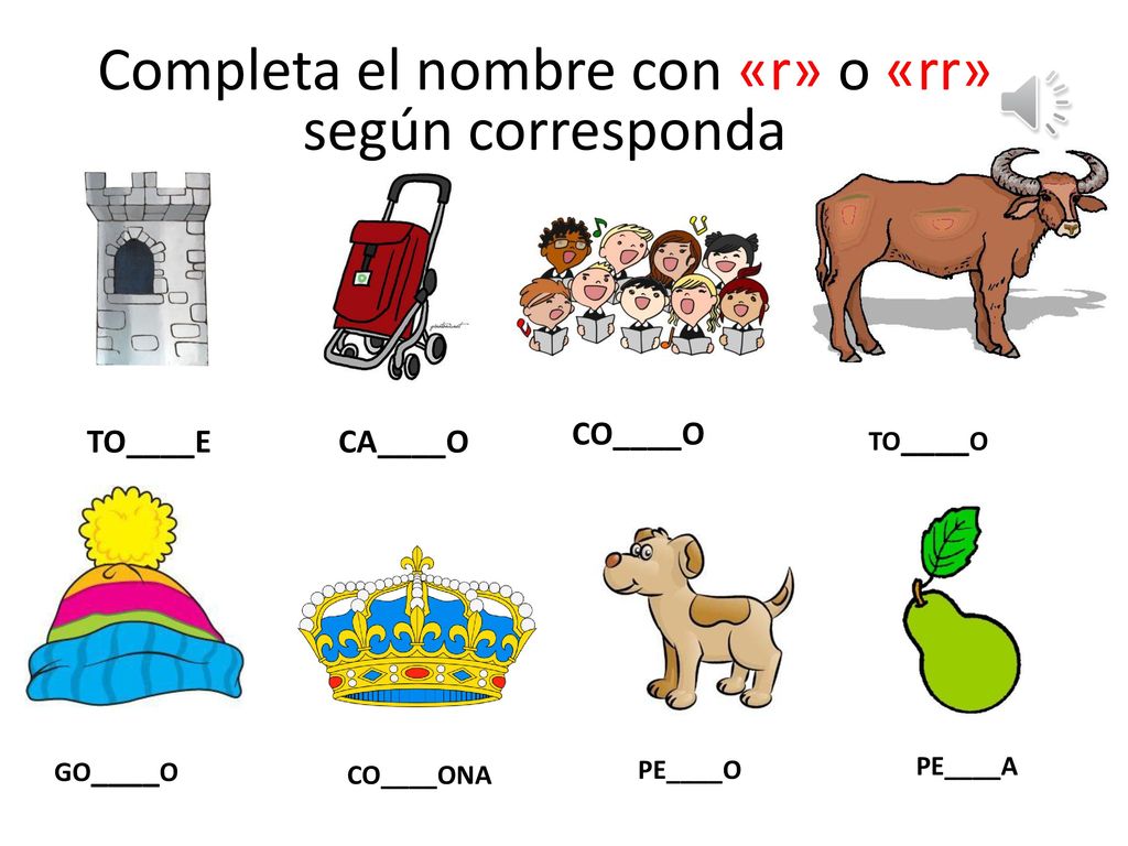 Completa el nombre con «r» o «rr» según corresponda