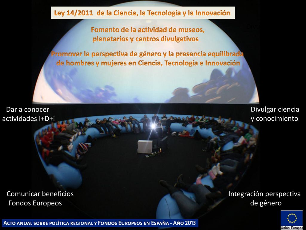 Fomento de la actividad de museos, planetarios y centros divulgativos