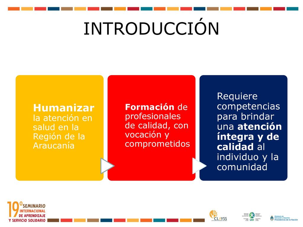 INTRODUCCIÓN Humanizar la atención en salud en la Región de la Araucanía. Formación de profesionales de calidad, con vocación y comprometidos.