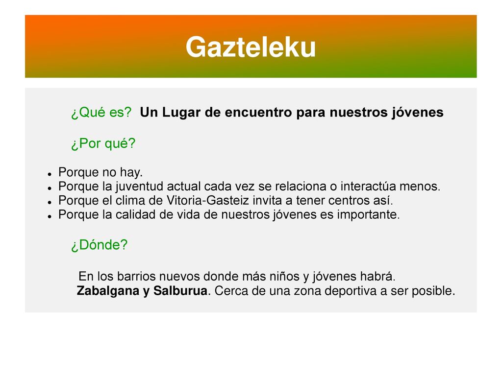 Gazteleku ¿Qué es Un Lugar de encuentro para nuestros jóvenes