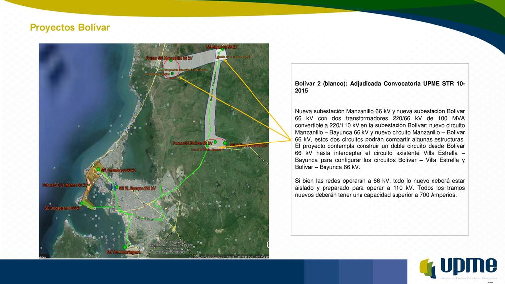 Proyectos Bolívar Bolívar 2 (blanco): Adjudicada Convocatoria UPME STR