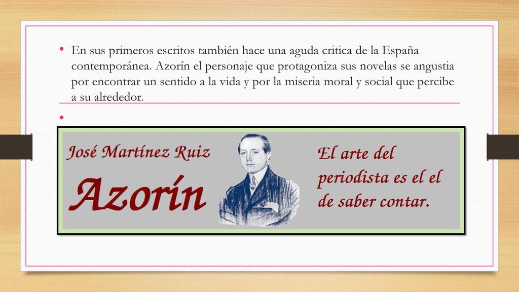 En sus primeros escritos también hace una aguda critica de la España contemporánea.