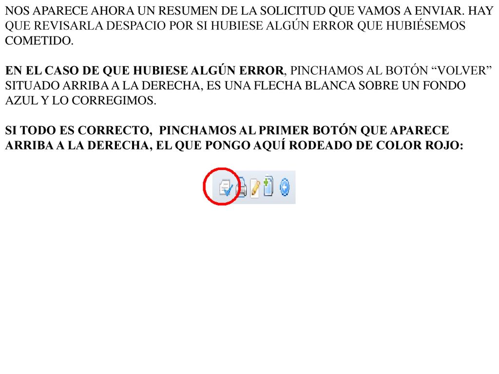 NOS APARECE AHORA UN RESUMEN DE LA SOLICITUD QUE VAMOS A ENVIAR