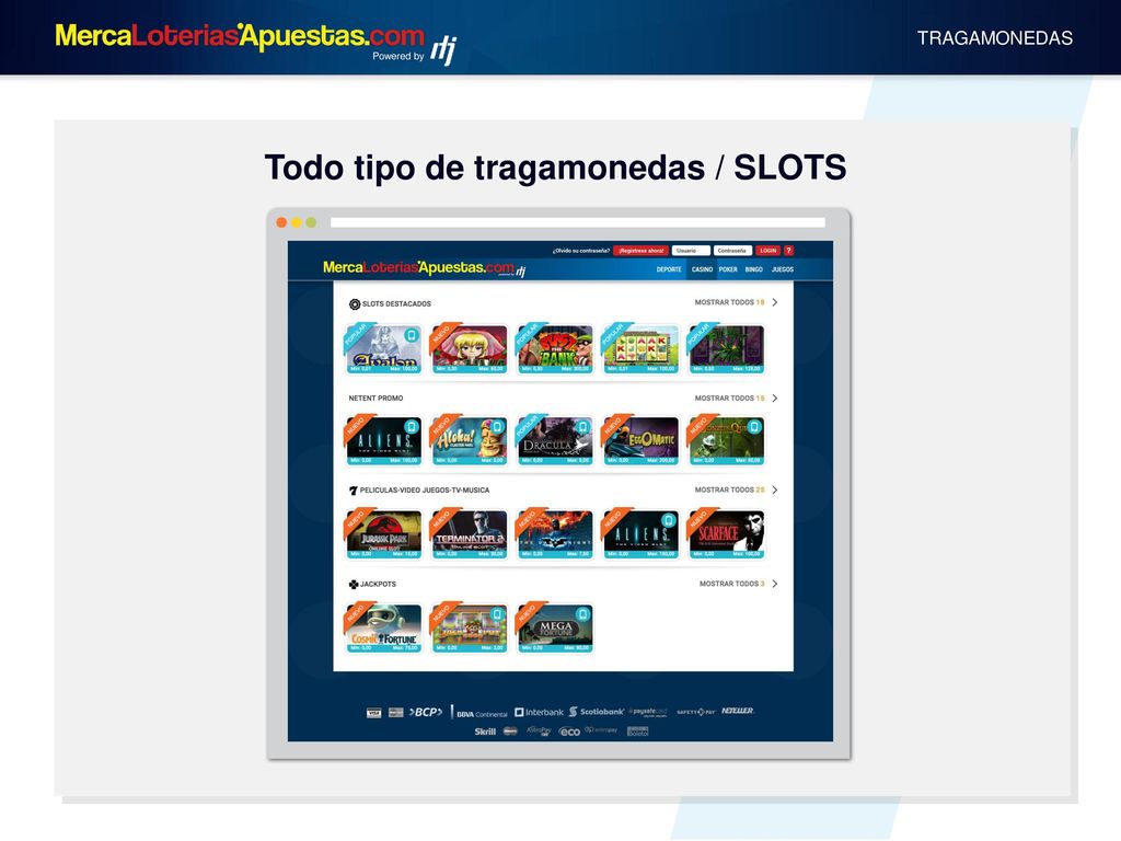 Todo tipo de tragamonedas / SLOTS