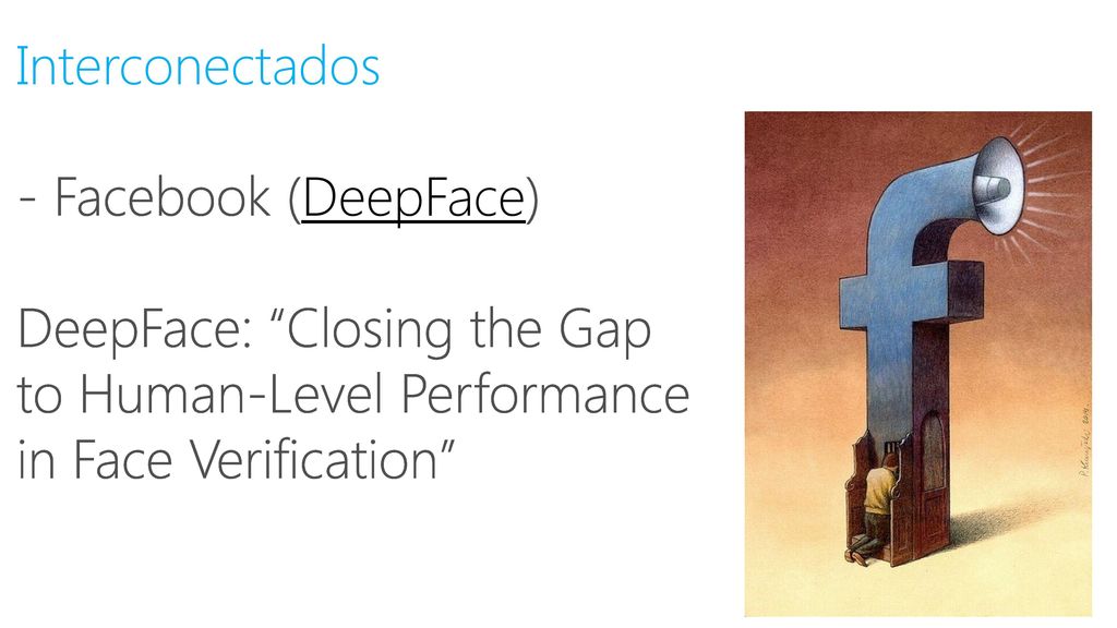 Build /23/2018. Interconectados - Facebook (DeepFace) DeepFace: Closing the Gap to Human-Level Performance in Face Verification