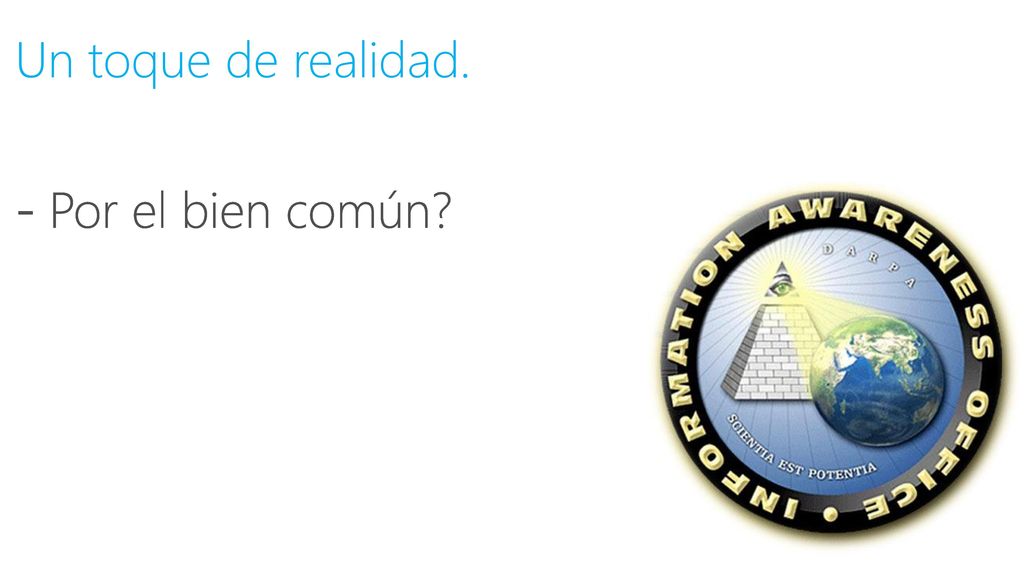 Un toque de realidad. - Por el bien común