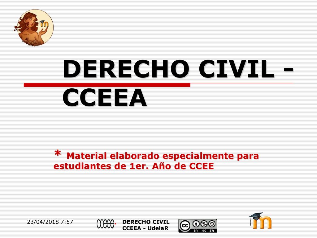 DERECHO CIVIL - CCEEA * Material elaborado especialmente para estudiantes de 1er. Año de CCEE. 23/04/2018 7:57.