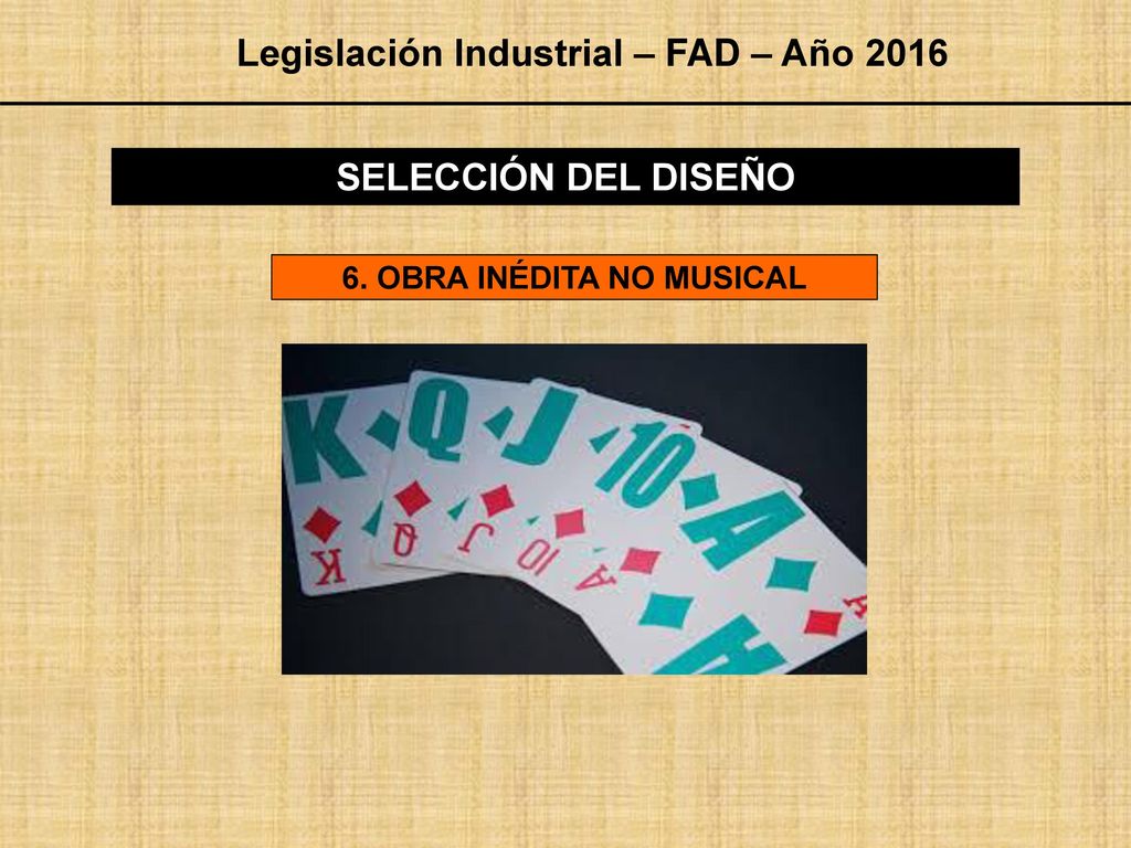 Legislación Industrial – FAD – Año OBRA INÉDITA NO MUSICAL