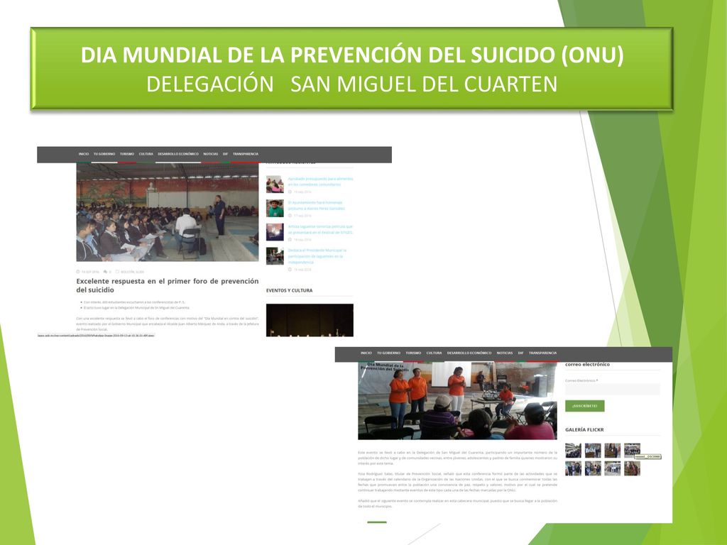 DIA MUNDIAL DE LA PREVENCIÓN DEL SUICIDO (ONU) DELEGACIÓN SAN MIGUEL DEL CUARTEN