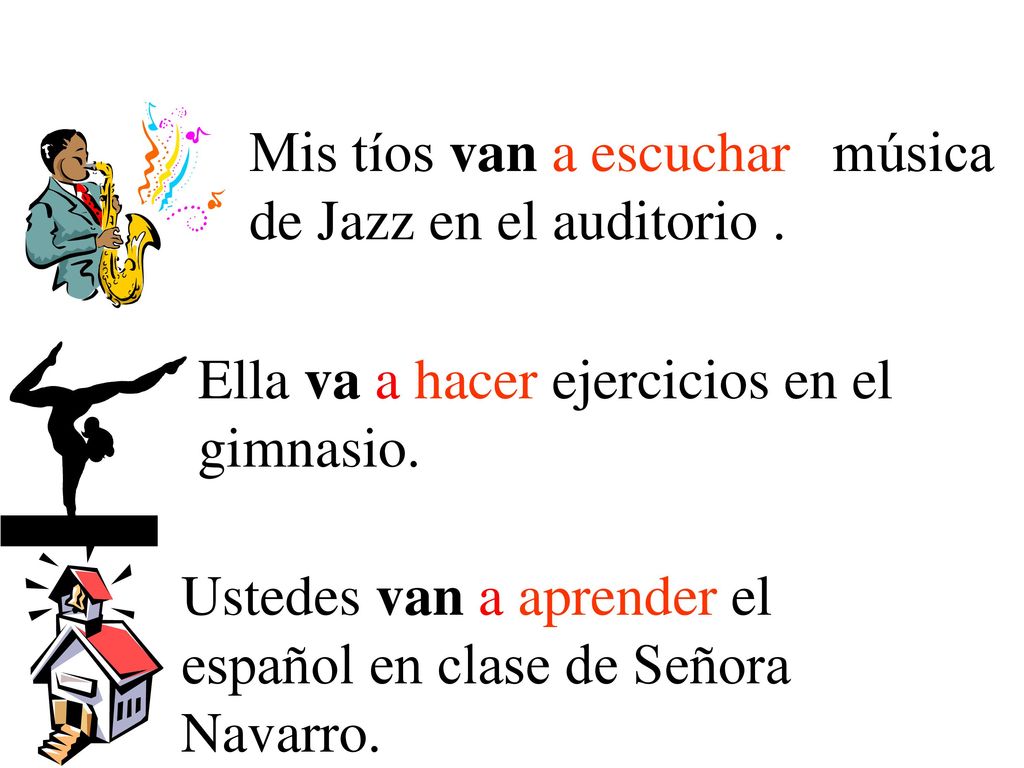 Mis tíos van a escuchar música de Jazz en el auditorio .