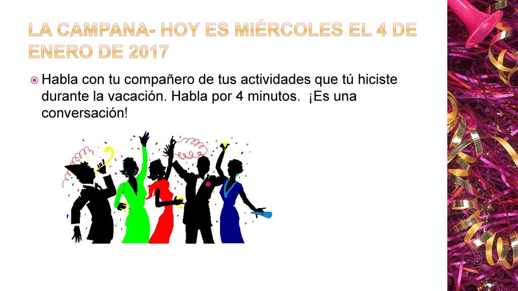 La Campana- Hoy es miércoles el 4 de enero de 2017
