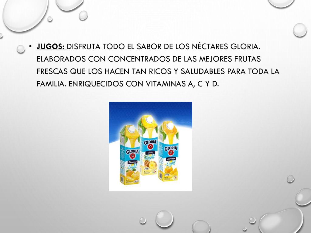 Jugos: Disfruta todo el sabor de los néctares Gloria