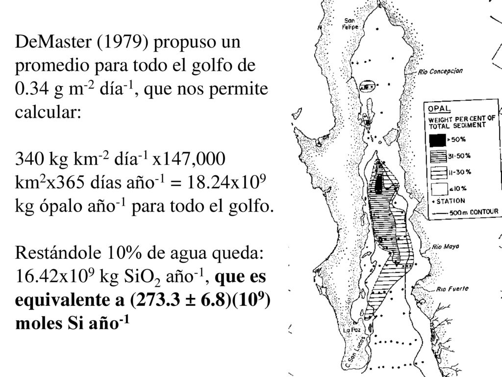 DeMaster (1979) propuso un promedio para todo el golfo de 0