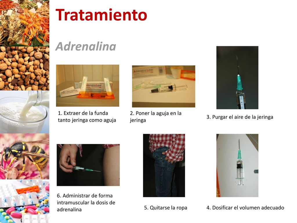 Tratamiento Adrenalina 1. Extraer de la funda tanto jeringa como aguja