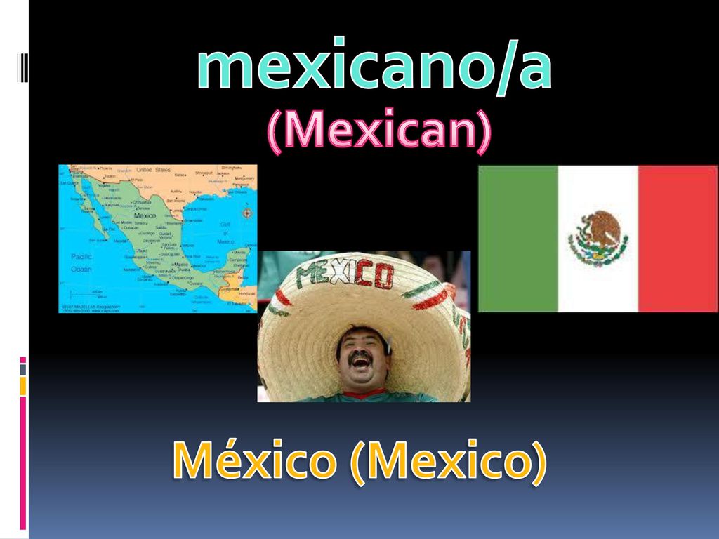 mexicano/a (Mexican) México (Mexico)