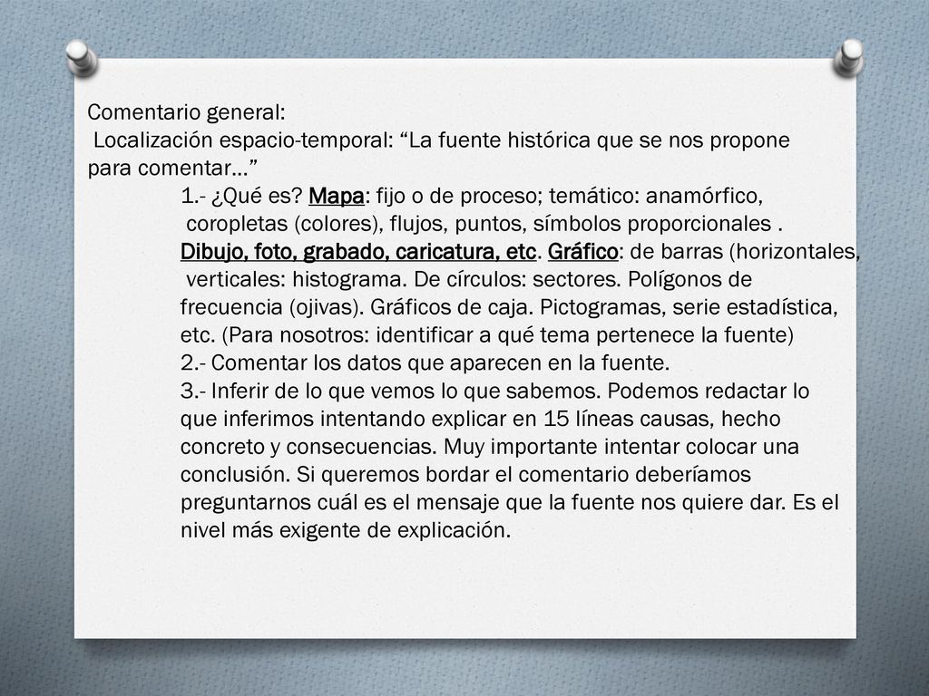 Comentario general: Localización espacio-temporal: La fuente histórica que se nos propone. para comentar…