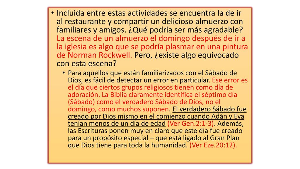 Incluida entre estas actividades se encuentra la de ir al restaurante y compartir un delicioso almuerzo con familiares y amigos. ¿Qué podría ser más agradable La escena de un almuerzo el domingo después de ir a la iglesia es algo que se podría plasmar en una pintura de Norman Rockwell. Pero, ¿existe algo equivocado con esta escena