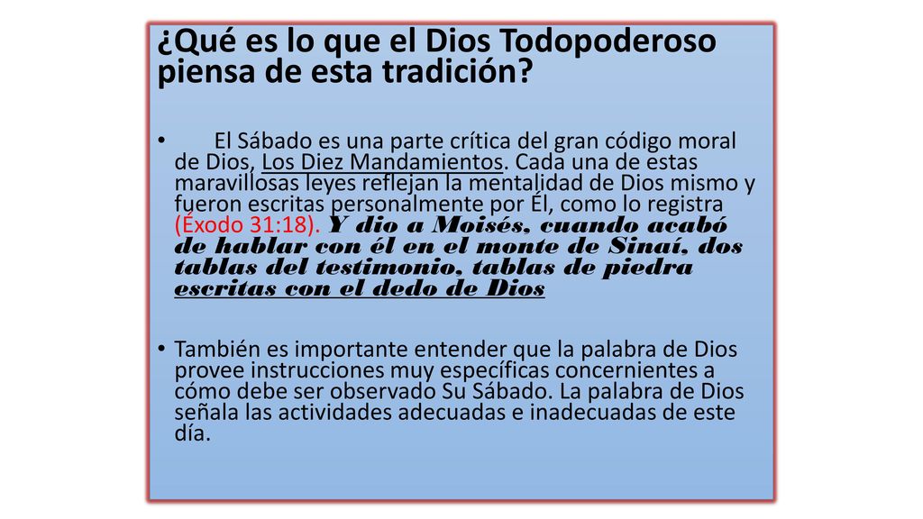 ¿Qué es lo que el Dios Todopoderoso piensa de esta tradición
