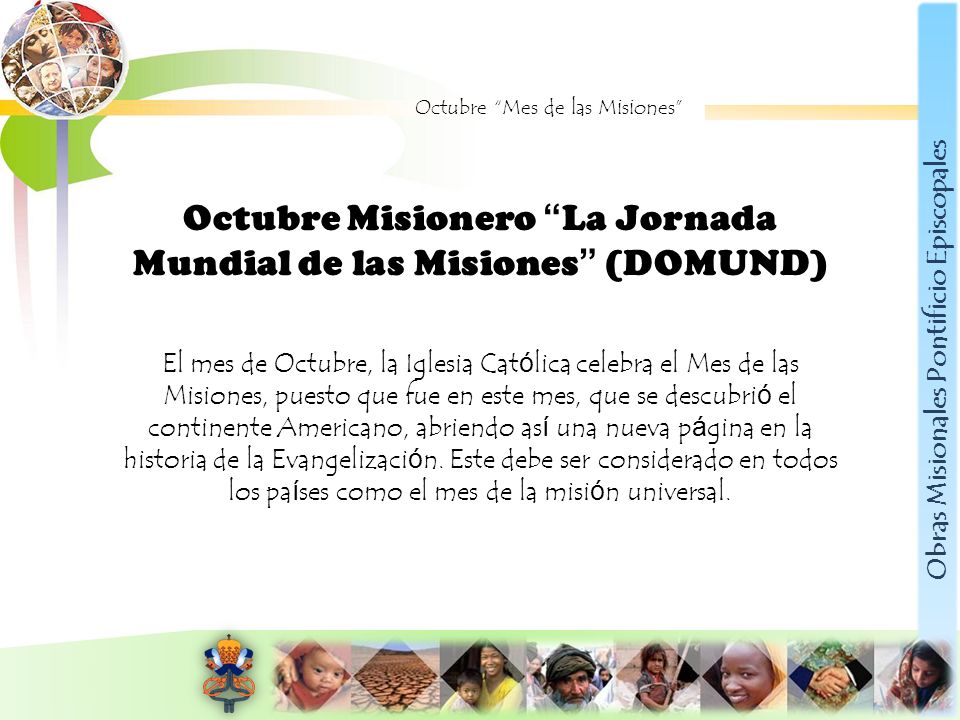 Octubre Misionero La Jornada Mundial de las Misiones (DOMUND)
