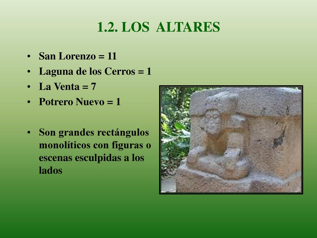 1.2. LOS ALTARES San Lorenzo = 11 Laguna de los Cerros = 1