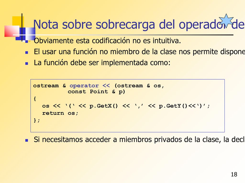 Nota sobre sobrecarga del operador de salida (<<)‏