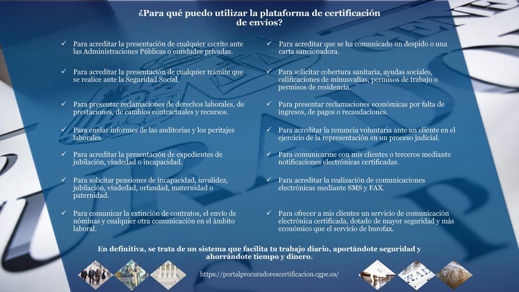 ¿Para qué puedo utilizar la plataforma de certificación de envíos