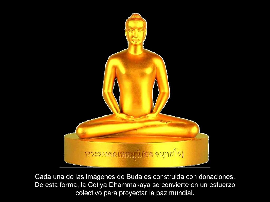 Cada una de las imágenes de Buda es construida con donaciones