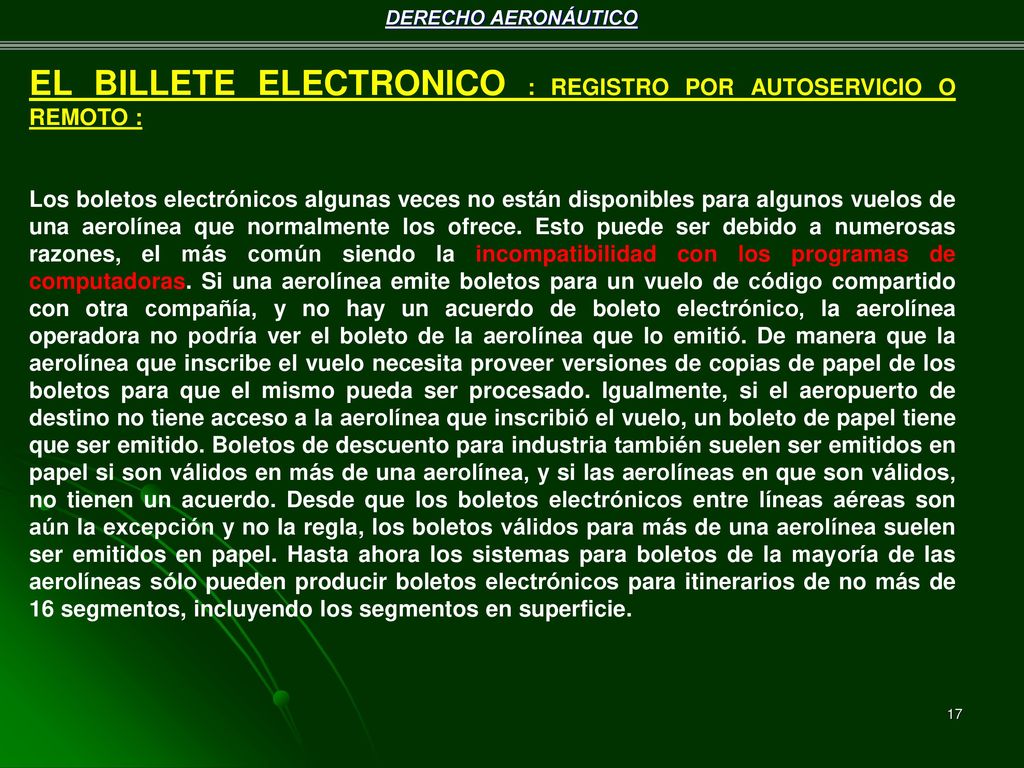 EL BILLETE ELECTRONICO : REGISTRO POR AUTOSERVICIO O REMOTO :